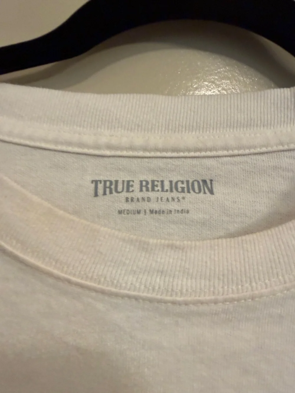 True Religion Men's Cotton T-Shirt with Patch Embroidery